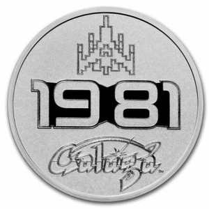 2021 Galaga 1981 Videospiel 999 Silber 1 Unze $ 2 Niue Münze 40. Jahrestag JM670 - Bild 1 von 2