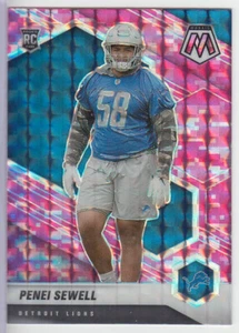 2021 Panini Mosiac Pink Camo Penei Sewell RC Rookie Lions - Picture 1 of 1