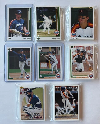 Lote de conjuntos de equipos de cubierta superior de los Houston Astros 1989-93 (5 juegos con radiocontrol Biggio, Bagwell) Foto 1 de 4