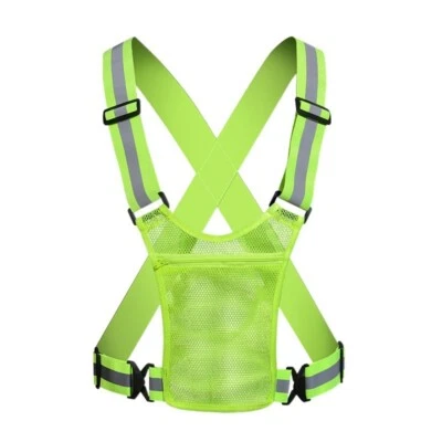 Chaleco Reflectante de Alta Visibilidad Ciclismo Correr Seguro Chaqueta Chaleco Ajustable Foto 1 de 4