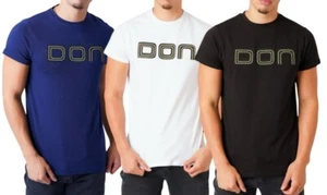 Mens Muscle fit T-shirt SLIM FIT Short Sleeve Top DON Jeans Designer 10674 - Picture 1 of 29
