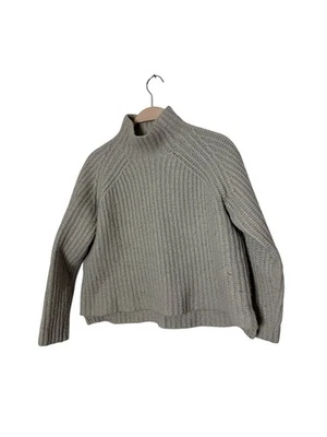 Suéter Theory Rifonia O escovado Boucle lã cashmere pescoço simulado manga longa tamanho G - Imagem 1 de 3