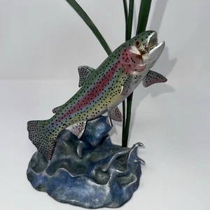Rainbow Rising By Franz Dutzler Danbury Mint Trout Treasurers Sculpture - Picture 1 of 10