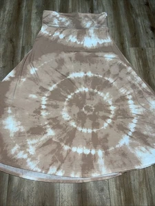 LuLaRoe MAXI Rock Kleid 🦄 hellbraun beige braun weiß Batik 2XL 22/24 20/22 2X ❤️ - Bild 1 von 8