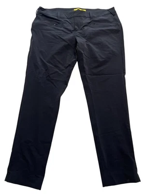Pantalones Lole para mujer 14 negros elásticos mezcla de nailon cremallera bolsillo viaje golf atlético Foto 1 de 4