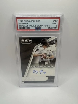 2022 Panini Chronicles Draft Picks - Threads Rookie Signatures EJ Perry PSA 9 - Image 1 of 2