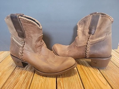 Botines trenzados Jane lisos para mujer Lane punta redonda talla 10 Foto 1 de 4