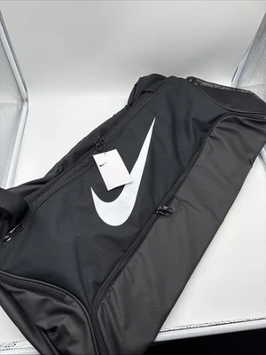 Nike Brasilia 9.0 Duffel Bag Black White Large 95L Travel Gym Sports BA5966 010 - Image 1 of 4