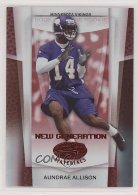 2007 Leaf Certified Materials Mirror Red /100 Aundrae Allison #178 Rookie RC - Image 1 of 2