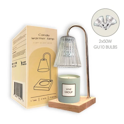 Aesthetic Candle Warmer Lamp – Electric Wax Melt Warmer with Dimmer & Dual Bulbs - Image 1 of 4