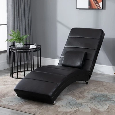 HOMCOM Relaxliege mit Massagefunktion Chaiselongue Loungesessel Schwarz - Bild 1 von 4