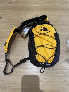 The North Face Borealis Sling Backpack Bag Travel Holiday Black Yellow - Picture 1 of 6