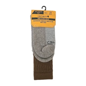 Carhartt Boot Socks Mens Medium 6-8.5 Brown Heavyweight Synthetic Wool Blend New - Picture 1 of 6