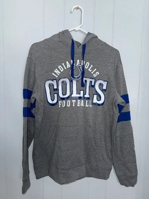 NUEVO SIN ETIQUETAS Indianapolis Colts NFL Equipo Ropa Hombre Gris Fútbol Sudadera con Capucha -Talla Mediana Foto 1 de 3