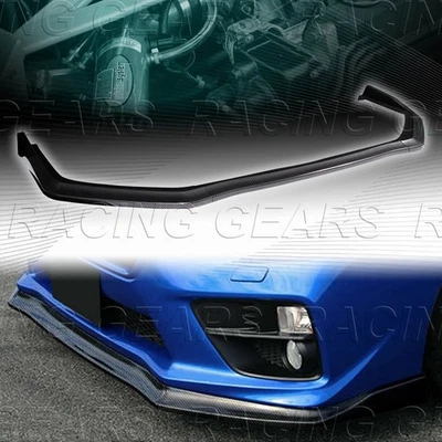 KIT DE CARROCERÍA DELANTERA ESTILO CARBONO ESTILO CS 3 PIEZAS PARACHOQUES LABIO AJUSTE 15-21 SUBARU WRX STI Foto 1 de 4