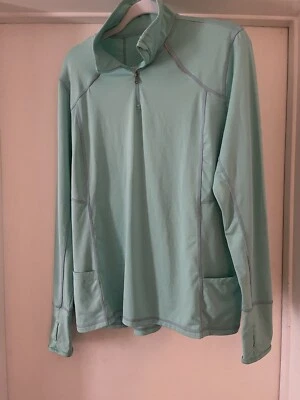 Chaqueta Everlast Fitness verde azulado para mujer XL tirador sobre 1/2 cremallera Foto 1 de 4
