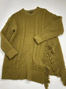 Damen J. Crew H3677 Fransenpullover mit Zopfmuster • Größe M * Neu mit Etikett 148 $!! - Bild 1 von 7