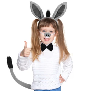 Esel-Stirnband-Set Mann Eselsohren Und Esel-Kostüm-Requisite - Bild 1 von 11