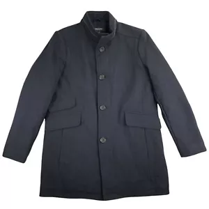 Kenneth Cole New York Mens Single Breasted Twill Walker Jacket Navy Blue L - Picture 1 of 6