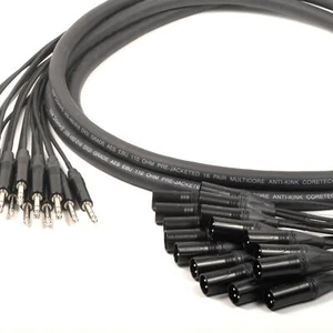 Van Damme Digitour Black Series Multicore Loom. Balanced TRS Jack Male XLR - Picture 1 of 6