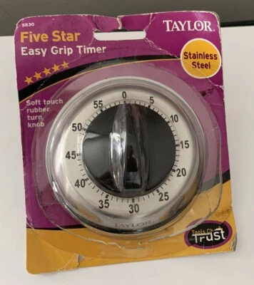 不锈钢计时器 Taylor - 柔软触感旋钮 - 防滑底座 全新! — 第 1/2 张图片