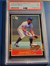 1985 Donruss Highlights George Brett # 11 PSA (7 Near Mint) MLB Hall of Fame KC.