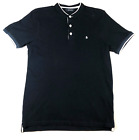 Męska koszulka polo Jack & Jones rozmiar M czarna logo haftowane 3 guziki krótki rękaw