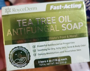 Roycederm Antifungal Antibacterial Tea Tree Soap 4 oz X 2 BAR - Picture 1 of 6