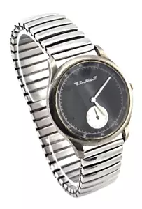 VTG Time Chain Gentleman's Watch w Second Hand Subdial & Expansion Band NEW BATT - Picture 1 of 9