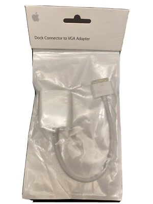 Apple 30 pin to VGA MC552ZM/B Model A1368 - NEW - Image 1 of 4