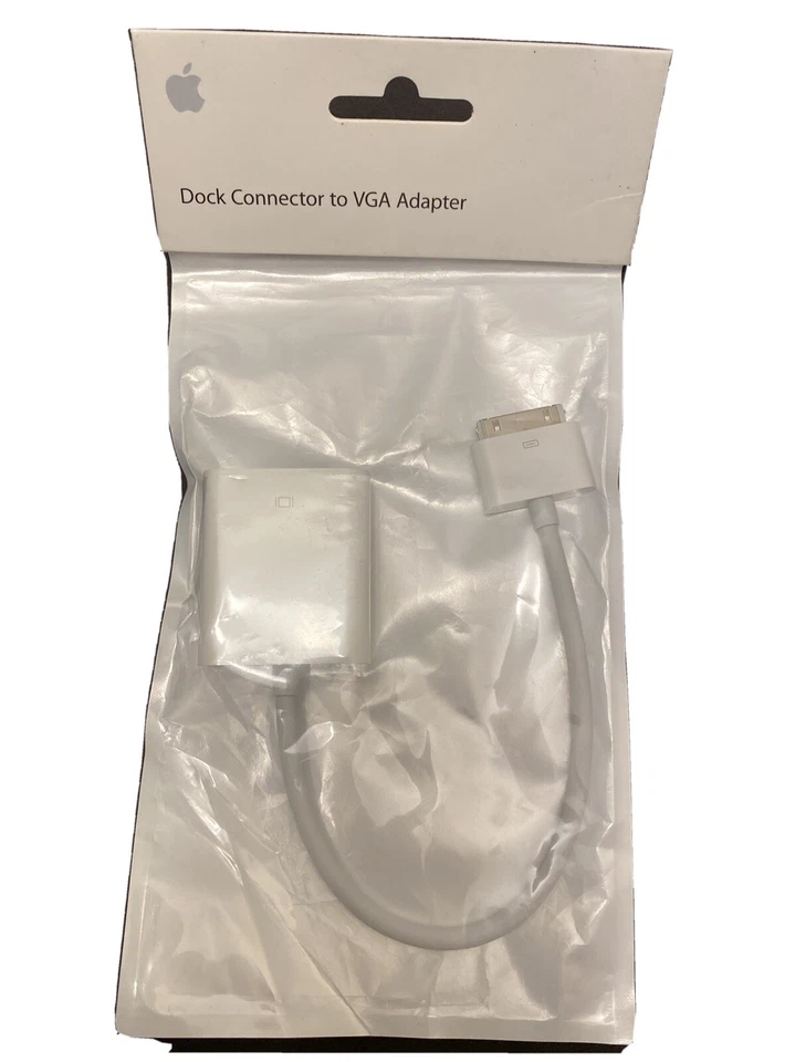 Apple 30 pin to VGA MC552ZM/B Model A1368 - NEW - Image 1 of 4