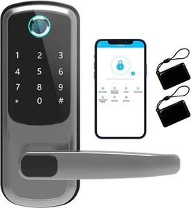 🔥🔥Gimkok Fingerprint Door Lock with Reversible Handle, Digital Door Locks🔥🔥 - Picture 1 of 5