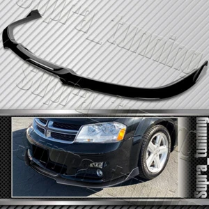 3PCS Front Bumper Spoiler Lip for 2011-2014 Dodge Avenger (Painted Black) - Picture 1 of 5