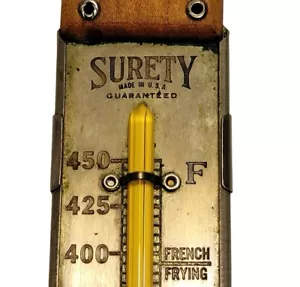 Vintage SURETY Cooking Thermometer Jelly Candy Frostings Deep Fat Frying - Picture 1 of 5