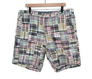 Orvis Shorts Mens 38 x 8 Colorful Madras Patchwork Plaid 100% Cotton Golf Beach - Picture 1 of 8