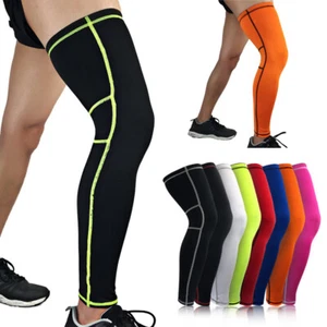 Sports Protection Leg Thigh Sleeve Protective Knee Brace Wrap Exercise Support - Picture 1 of 17