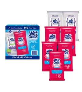 Wet Ones Antibacterial Hand Wipes, Fresh Scent & Lavender, 20 ct., 7 pk - Picture 1 of 7