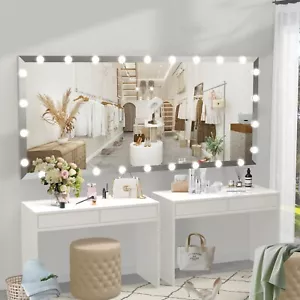 72x32" Full Body Bedroom Standing Floor Dressing Mirror w/LED Touch Control - Picture 1 of 9