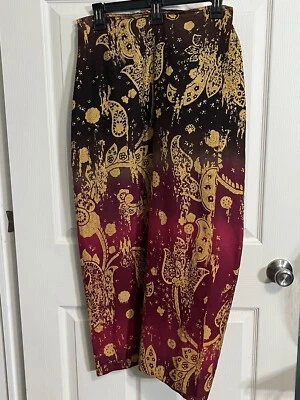 Falda Bloomingdales 100% seda. Estilo envolvente. Boho. Talla 10 Foto 1 de 4