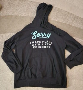 Wound Up Hoodie "Sorry, I Have Plans With A Few Episodes" XL 15/17 - Picture 1 of 3