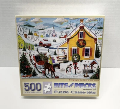 Boys & Pieces Puzzle Bringing In The Tree Joseph Holodook 500 Pieces 20" x 27" - Image 1 of 3
