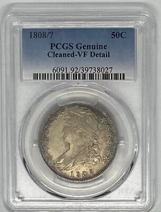 1808/7 Capped Bust Half Dollar Philadelphia Mint PCGS sehr schöne Details schöne Münze! - Bild 1 von 4