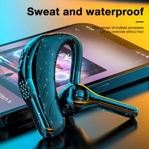 Wireless Bluetooth 5.2 Headset Business Earpiece Hands Free Earbud Trucker NEW - Picture 1 of 12