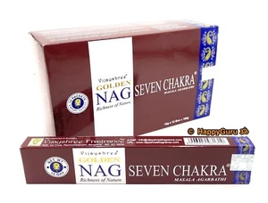 “Seven Chakra" Vijayshree Masala Incense Sticks (15g x 12 Packets) 180g ॐ - Picture 1 of 2