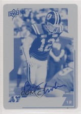 2020 Upper Deck CFL Printing Plate Cyan Auto 1/1 Brett Lauther #142 Auto l5j