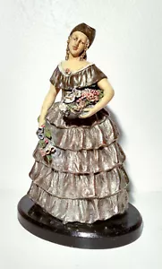 ANTICA SCULTURA STATUA DAMA FIORI NOTARI ARTURO PANNUNZIO TERRACOTTA CERAMICA - Foto 1 di 7