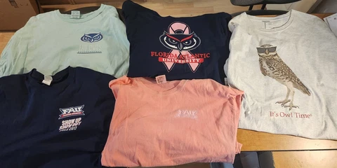 Lot of 5 FAU Florida Atlantic University Owls T-Shirts Size XL GREAT CONDITION Cover