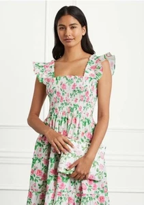 Hill House Home  Ellie Nap  Poplin Rose Print Dress Sz M~Beautiful - Picture 1 of 12