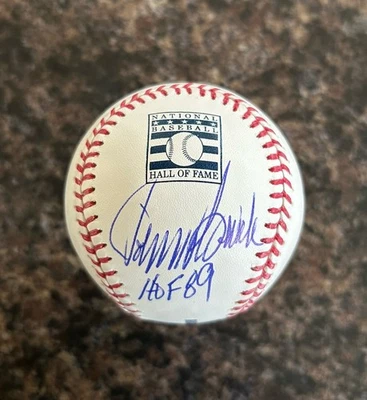 Johnny Bench Signed Autographed Hall of Fame Logo Baseball “HOF 89” Insc PSA/DNA - Image 1 of 3