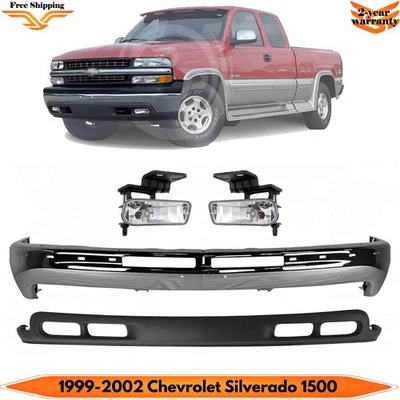 Front Bumper Chrome Kit For 1999-2002 Chevrolet Silverado 1500 & 2000-2006 Tahoe Foto 1 de 4
